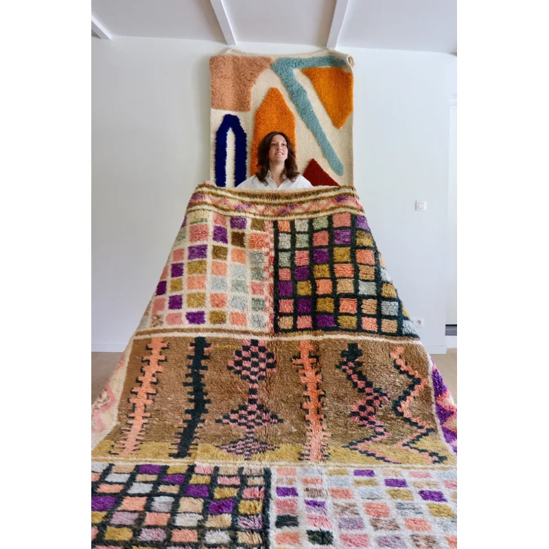 Beni Ouarain Moroccan Colorful Rug (1056) 292x214cm – Board Game