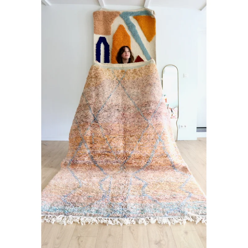 Beni Ouarain Moroccan Colorful Rug (1150) 255x170cm – Sunset