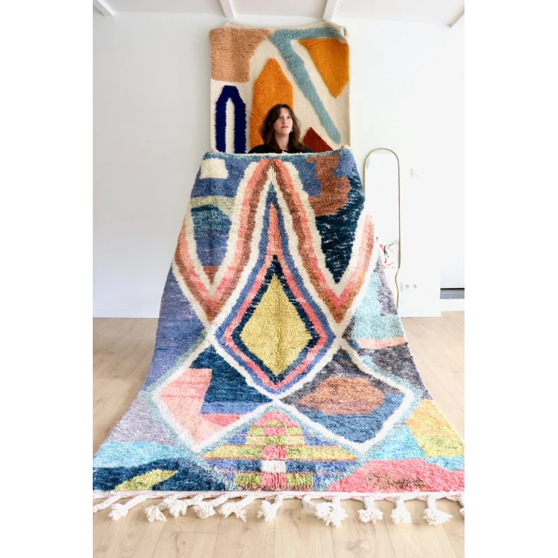 Beni Ouarain Moroccan Colorful Rug (1151) 255x160cm – Lilou