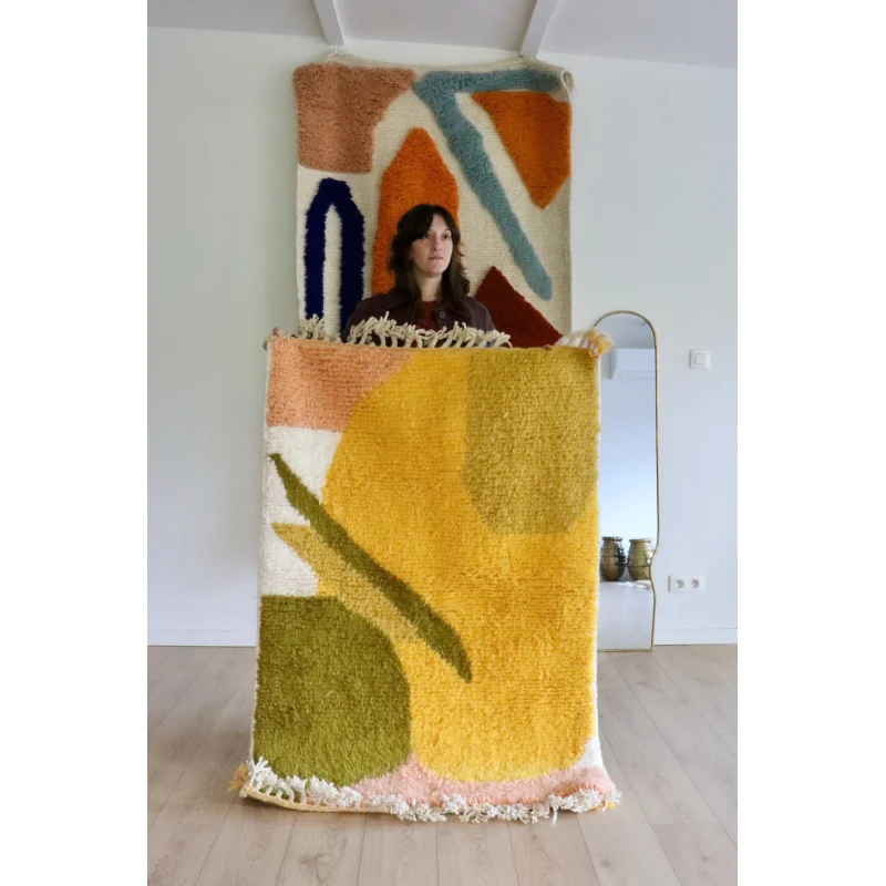 Colorful Moroccan Rug (1030) 155x104cm – Pamplemousse Sorbet 2