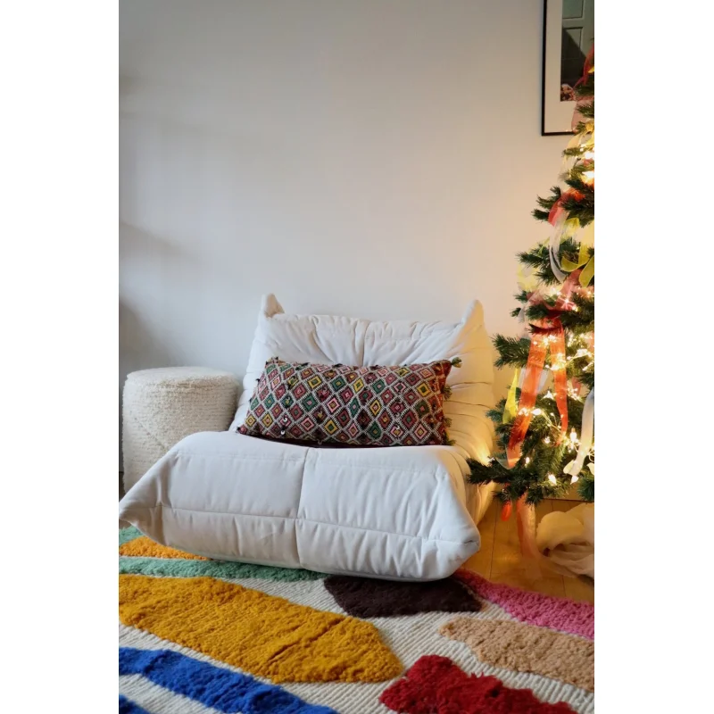 Moroccan Kilim Wool Cushion Geometric
