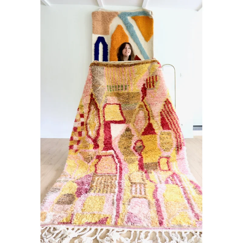 Beni Ouarain Moroccan Colorful Rug (1158) 264x161cm – Theodora