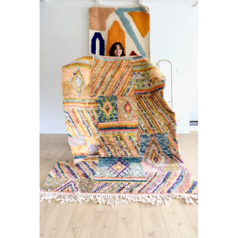 Beni Ouarain Moroccan Colorful Rug (1159) 245x160cm – Diana