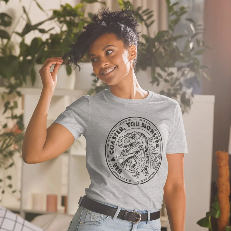 “Use A Coaster” Soft Unisex T-Shirt Sport Grey