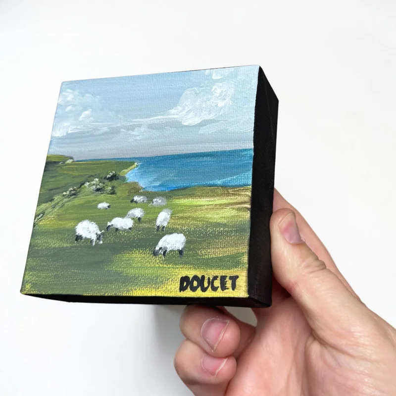 ORIGINAL Angie Doucet Mini Art Painting