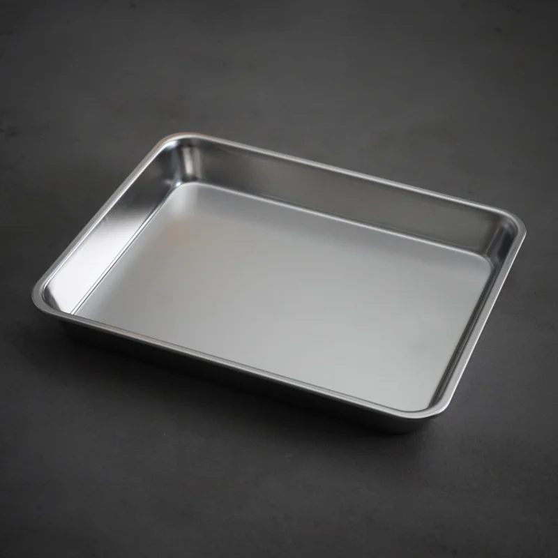 18-8 Shallow Square cooking tray / Akagawa Kibutsu Seisakusho