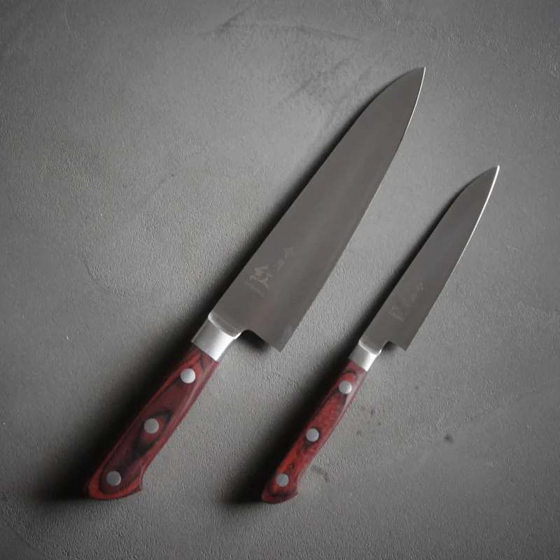 Reigetsu Kurenai Knife Set  Gyuto 180mm & Petty 120mm | Japanese Stainless Steel, Tojiro Supervised