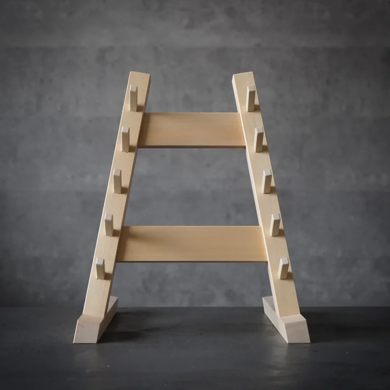 Five-tiered knife rack, made of cypress / Miyabi Urushi Kogei